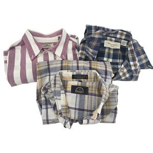 Cotton Button Down Shirts Men Large Bundle of 3